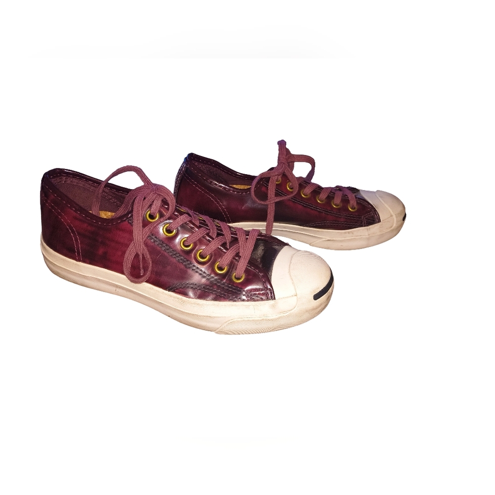 Converse Jack Purcell Burgundy Leather Sneakers Unisex 4.5M 6W
